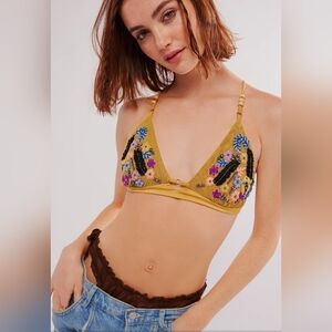 Embroidered Triangle Bralette